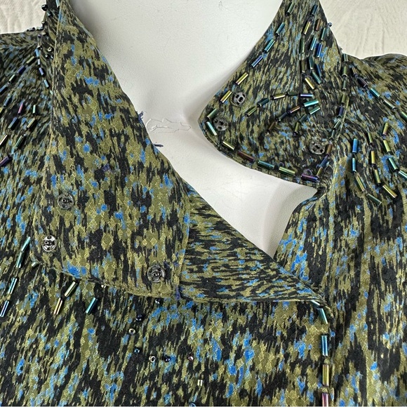 Lillie Rubin Exclusive Silk Vintage Beaded Blouse - Picture 14 of 16